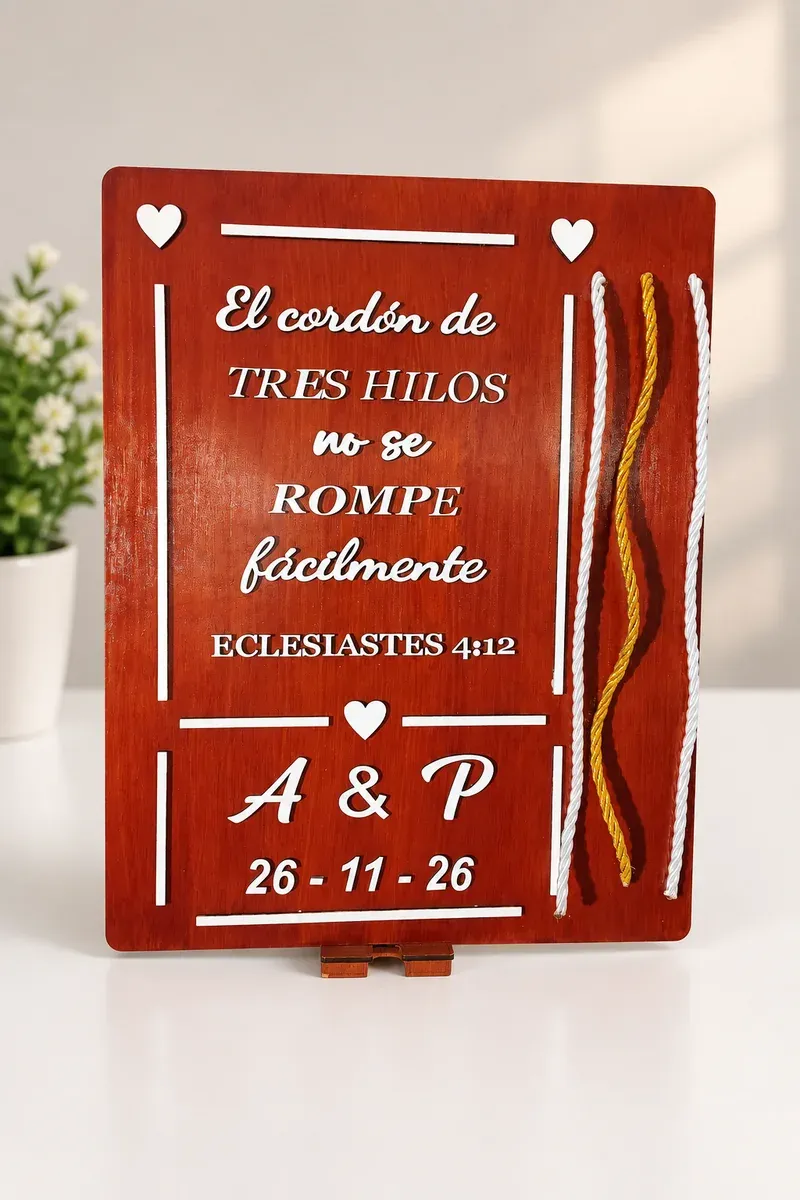 Cuadro del cordón de tres hilos